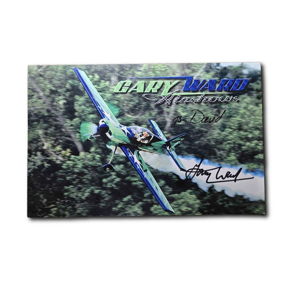 Gary Ward Signed Airshow Poster MX2 Aerobatic Plane Pilot Autograph Photo AE